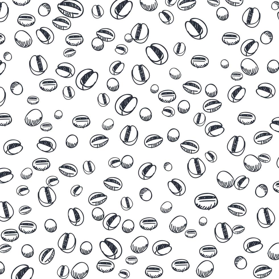 Coffee bean pattern. Vector. vector