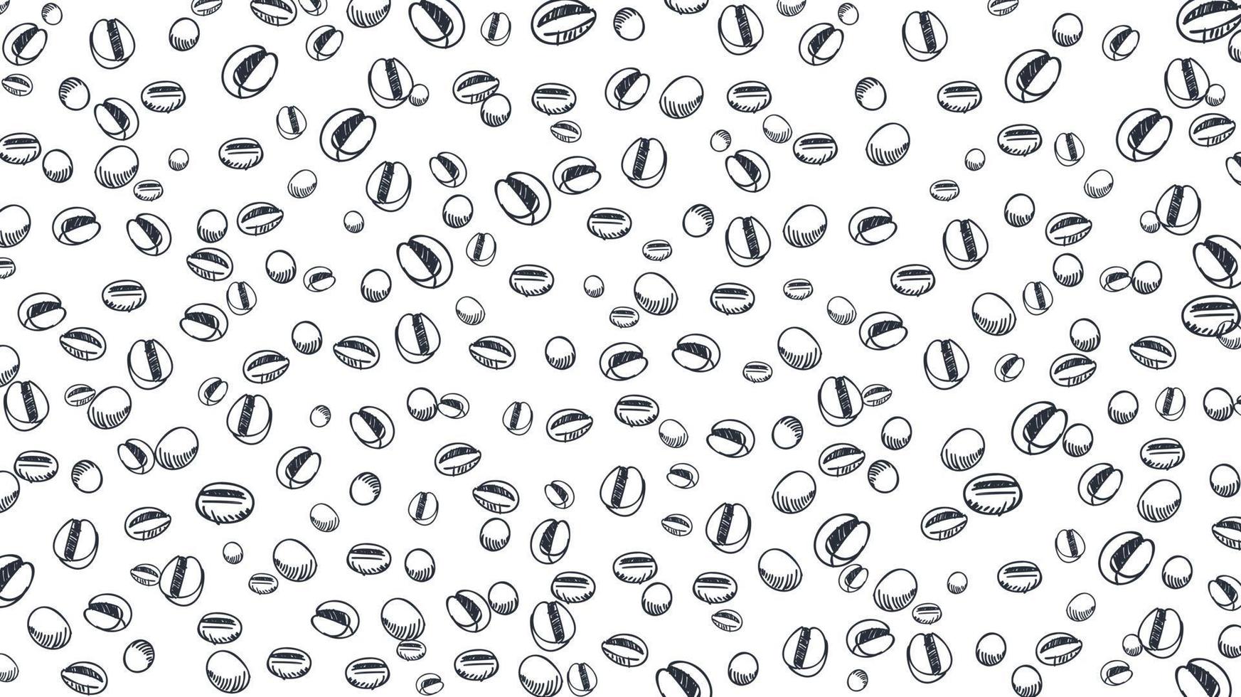 Coffee bean pattern. Vector. vector