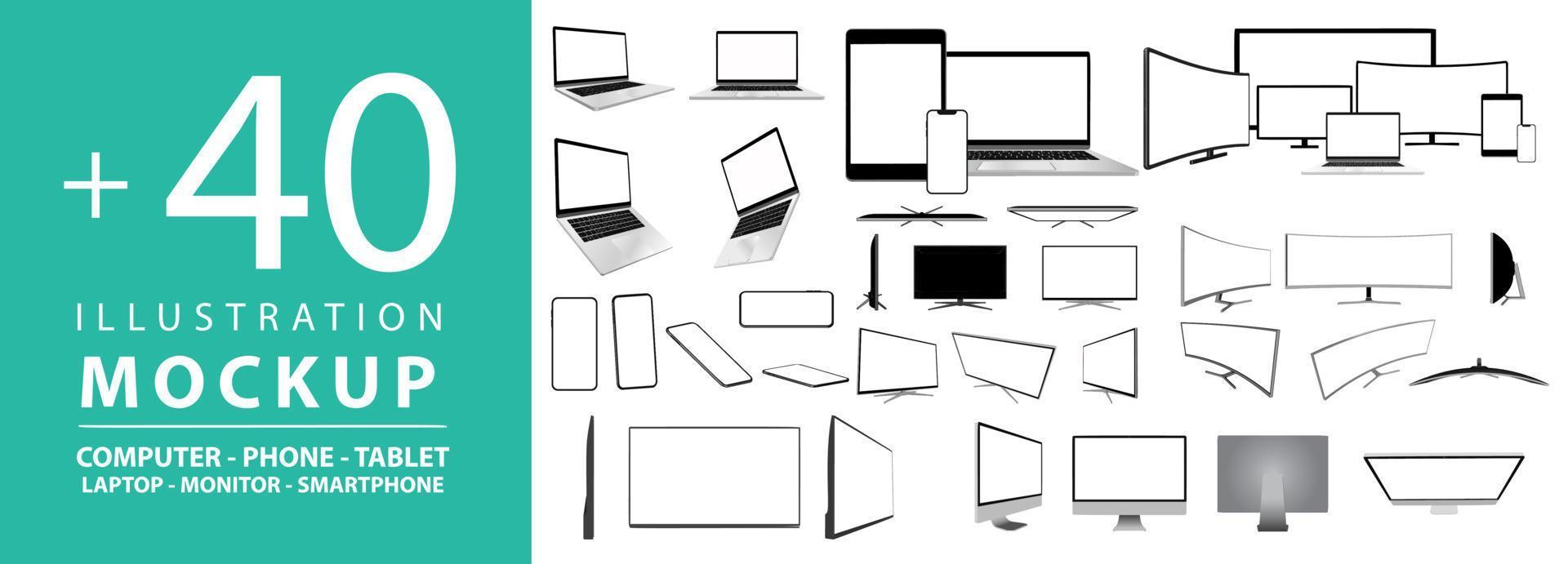 Mockup set. Vector. vector