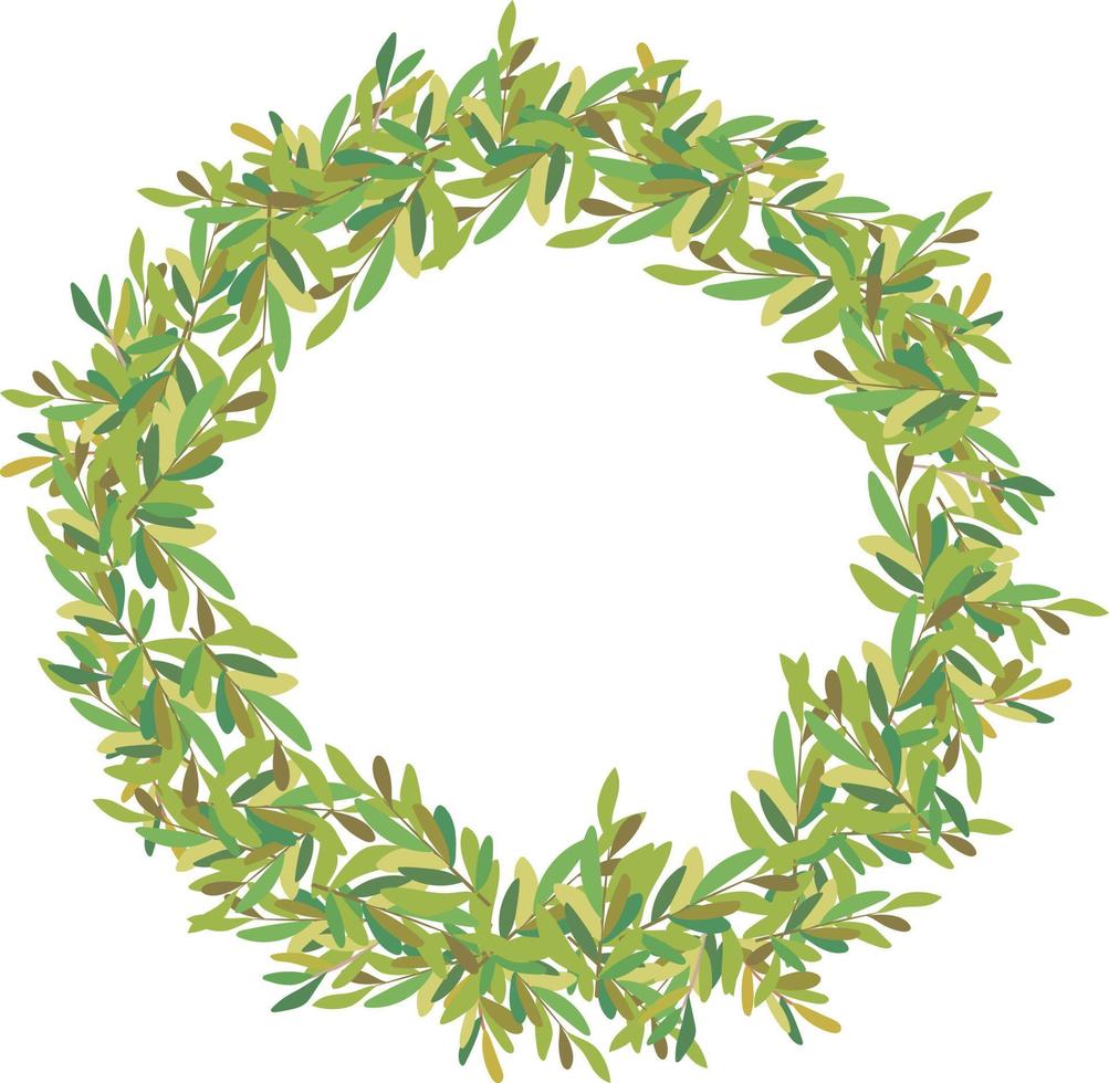 Wreath with olive leafs vector