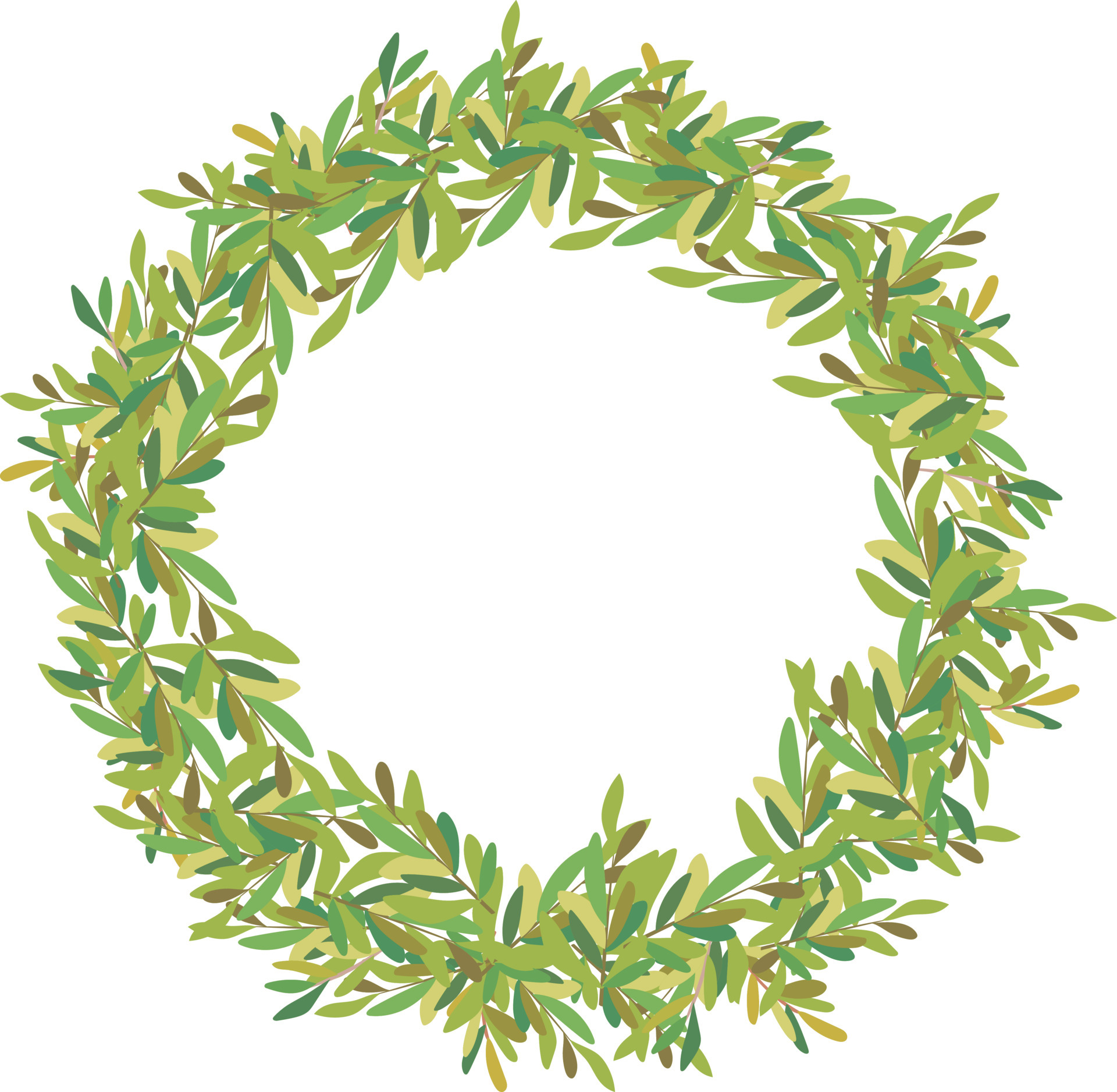 Wreath with olive leafs 4312477 Vector Art at Vecteezy