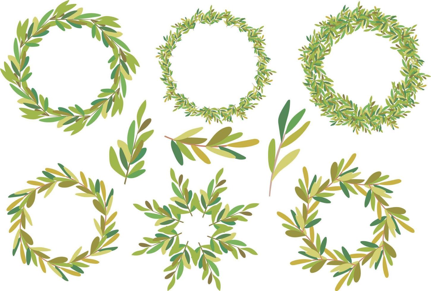 Set with wreath vector