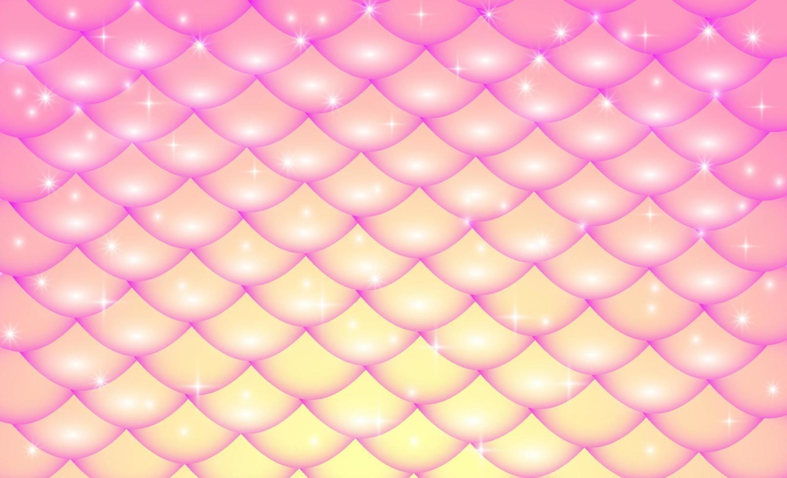 Colored mermaid scales, fish scales. Fantasy background in sparkling stars for design. vector