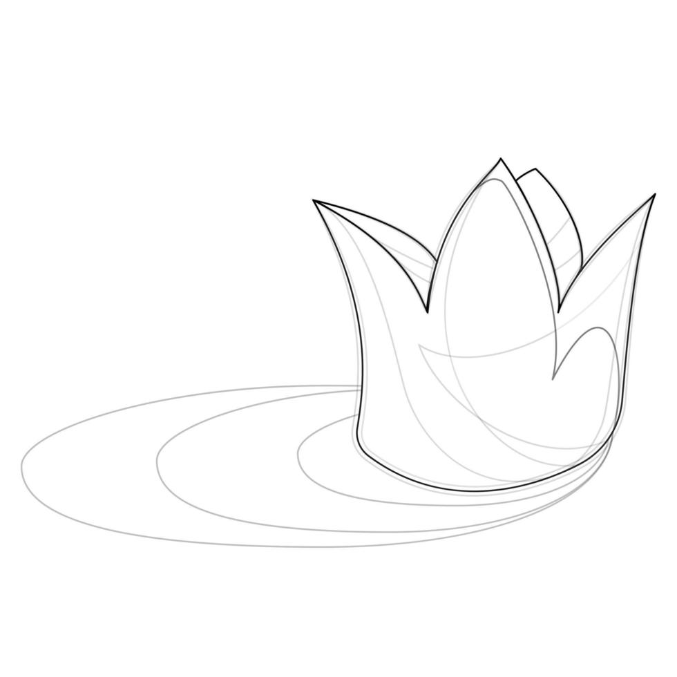 Vector image of an attribute of the royal crown with a falling shadow in the lines. EPS 10