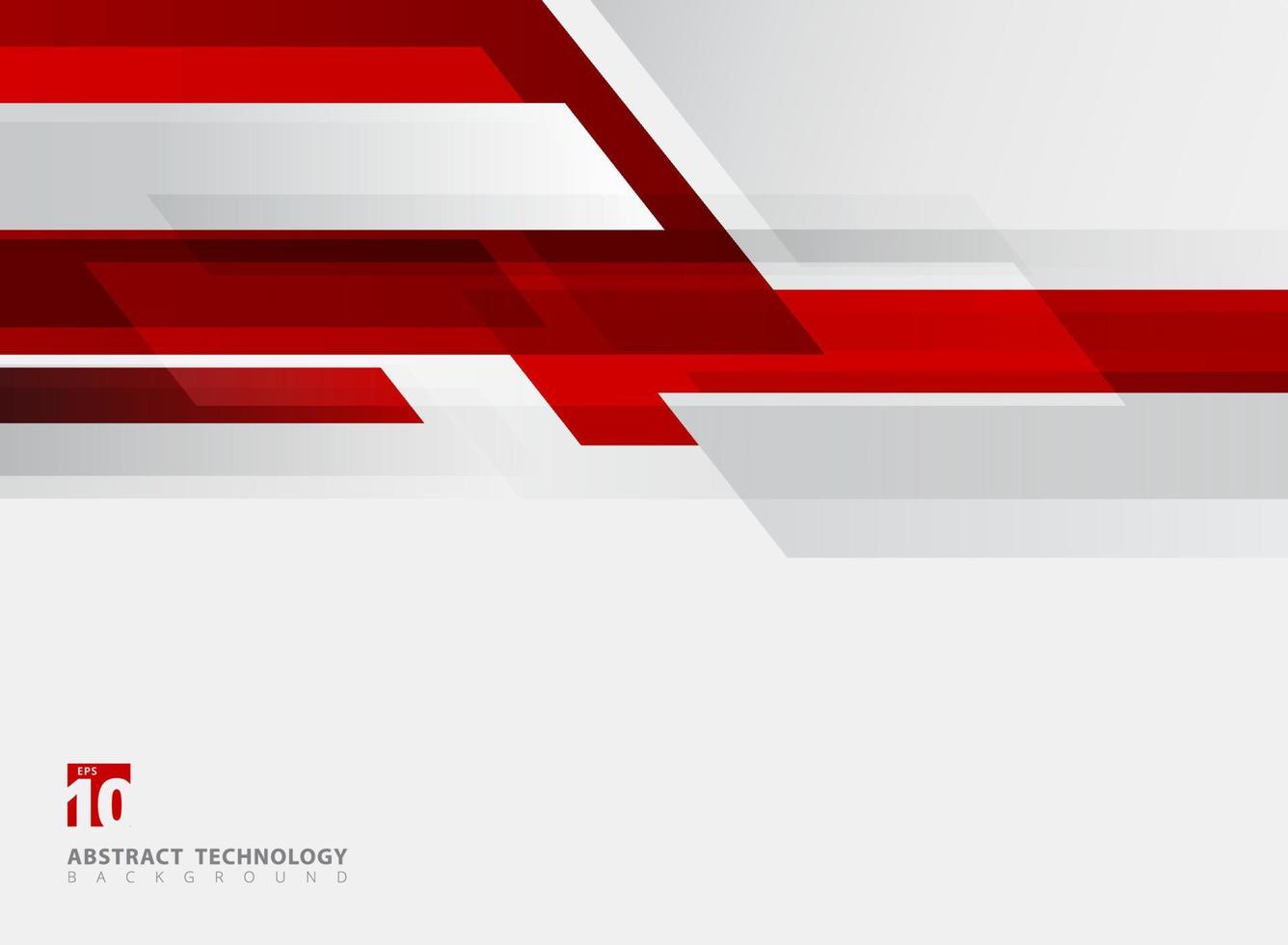 Abstract technology geometric red color shiny motion background. Template with header and footer for brochure, print, ad, magazine, poster, website, magazine, leaflet, annual report vector
