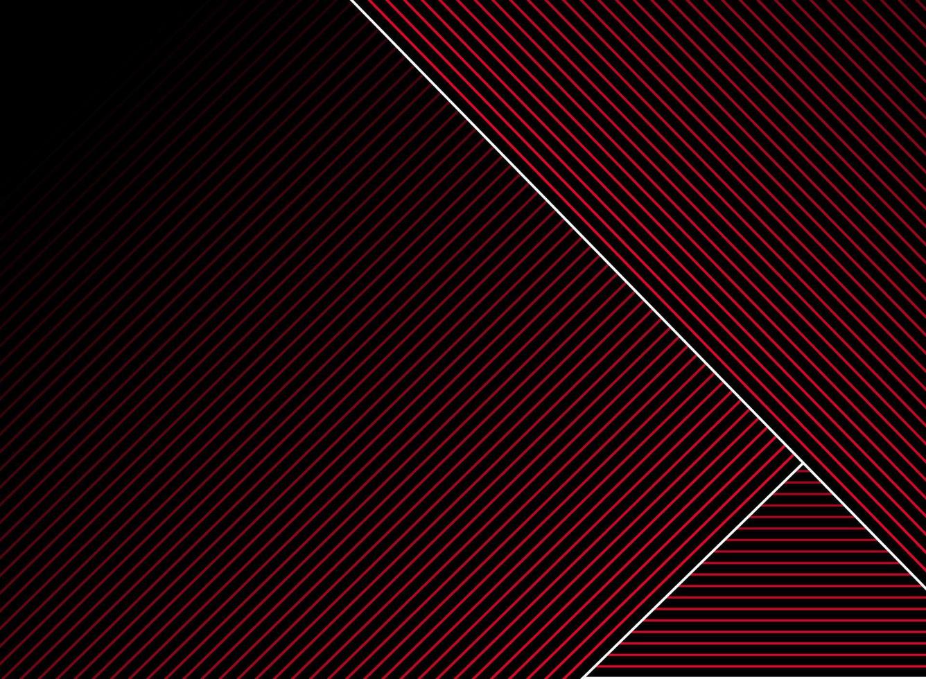 Superposición de patrón de líneas rojas a rayas abstractas sobre fondo negro y textura. diseño geométrico creativo e inspiración. vector