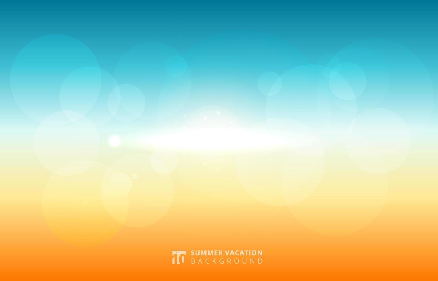 Abstract blurred sky sunlight summer with nature and bokeh sun flare light background. vector