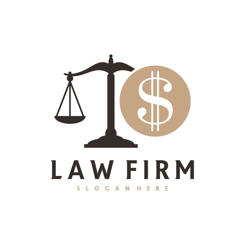 Money Justice logo vector template, Creative Law Firm logo design concepts