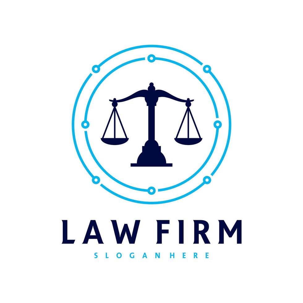 Tech Justice logo vector template, Creative Law Firm logo design concepts
