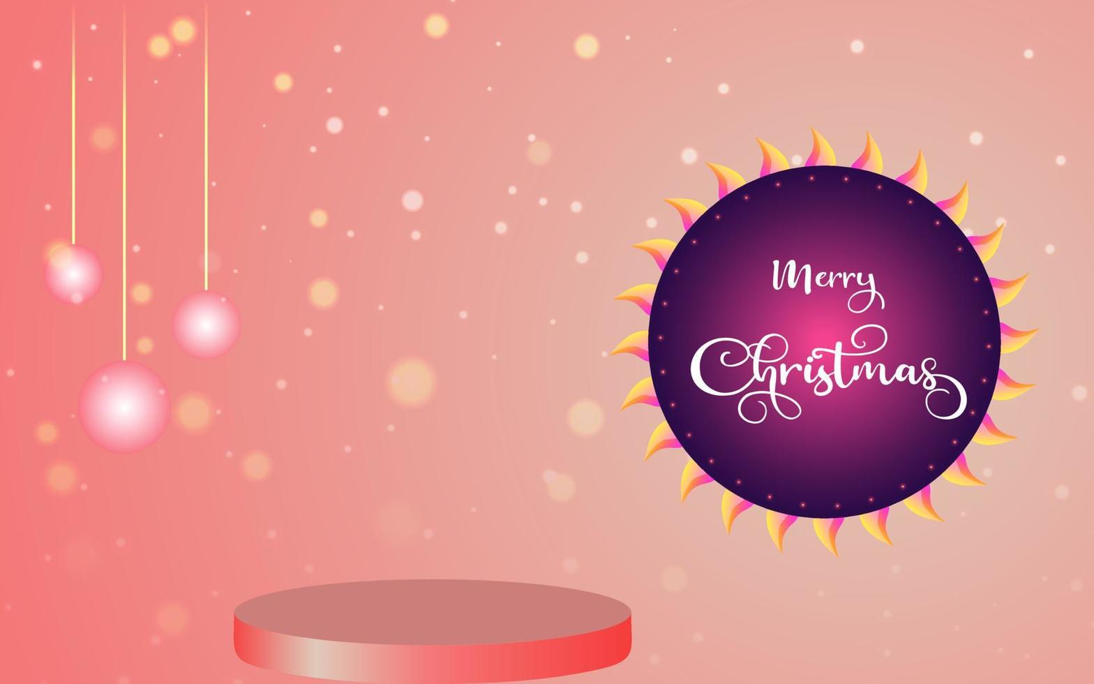 Merry Christmas Typography on beautiful abstract background, Merry Christmas text on festive banner background. vector