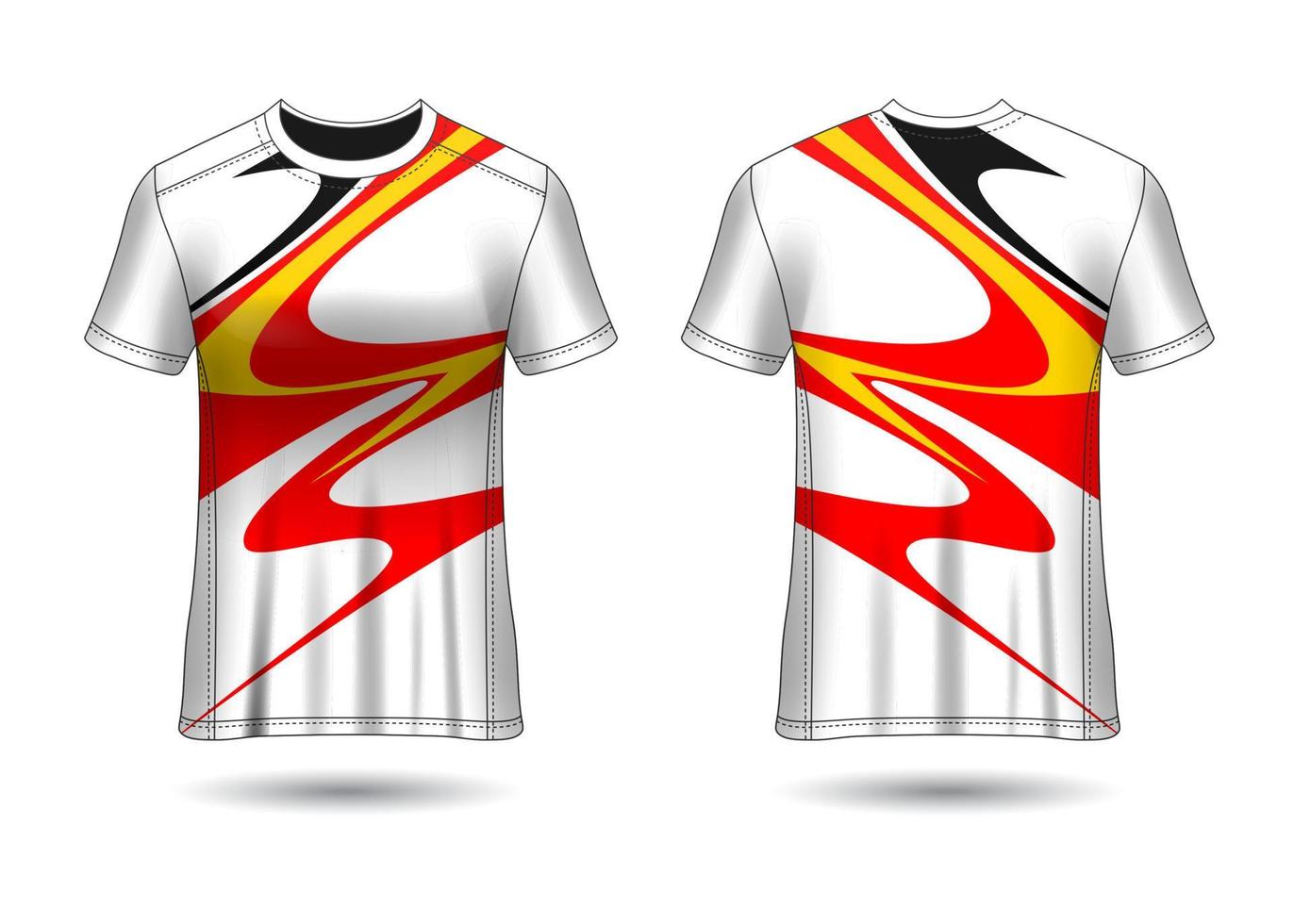 Plantilla de diseño de camiseta deportiva para vector de uniformes de equipo