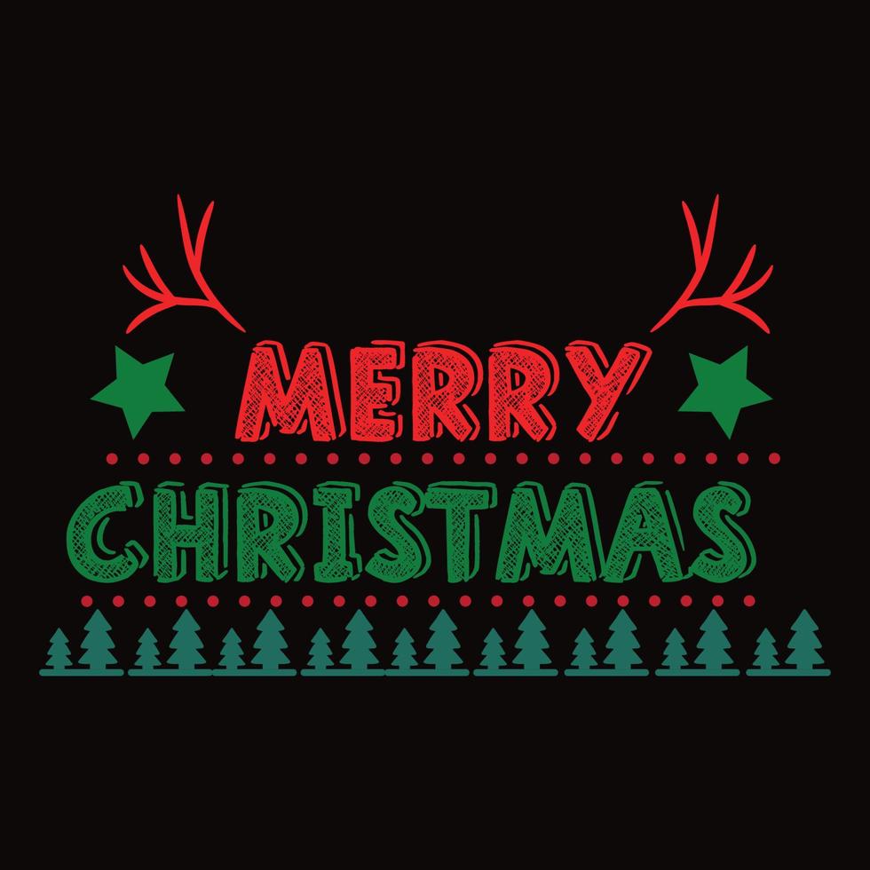 merry christmas t shirt design template vector