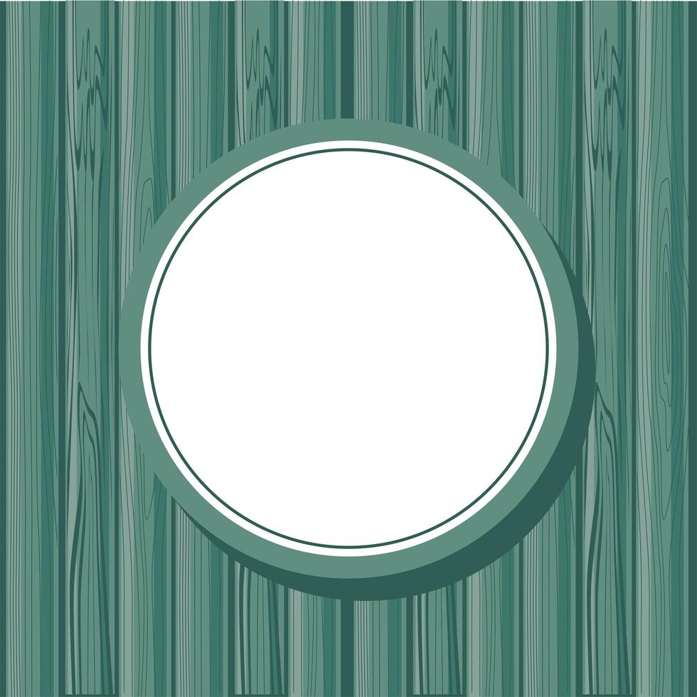 green wooden texture and frame vector