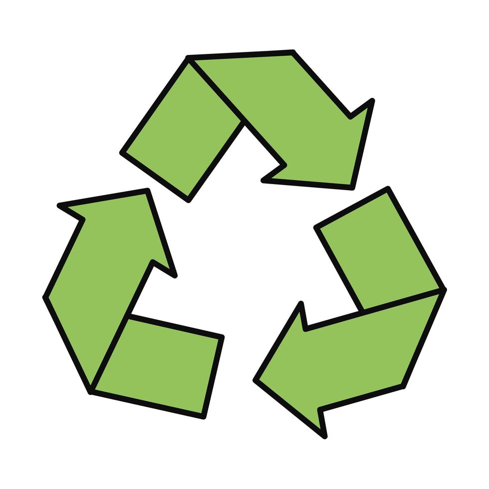 reciclar símbolo de flechas vector