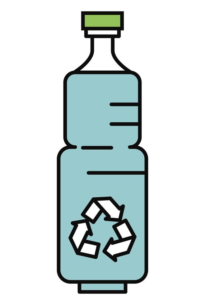 recycle water bottle vector