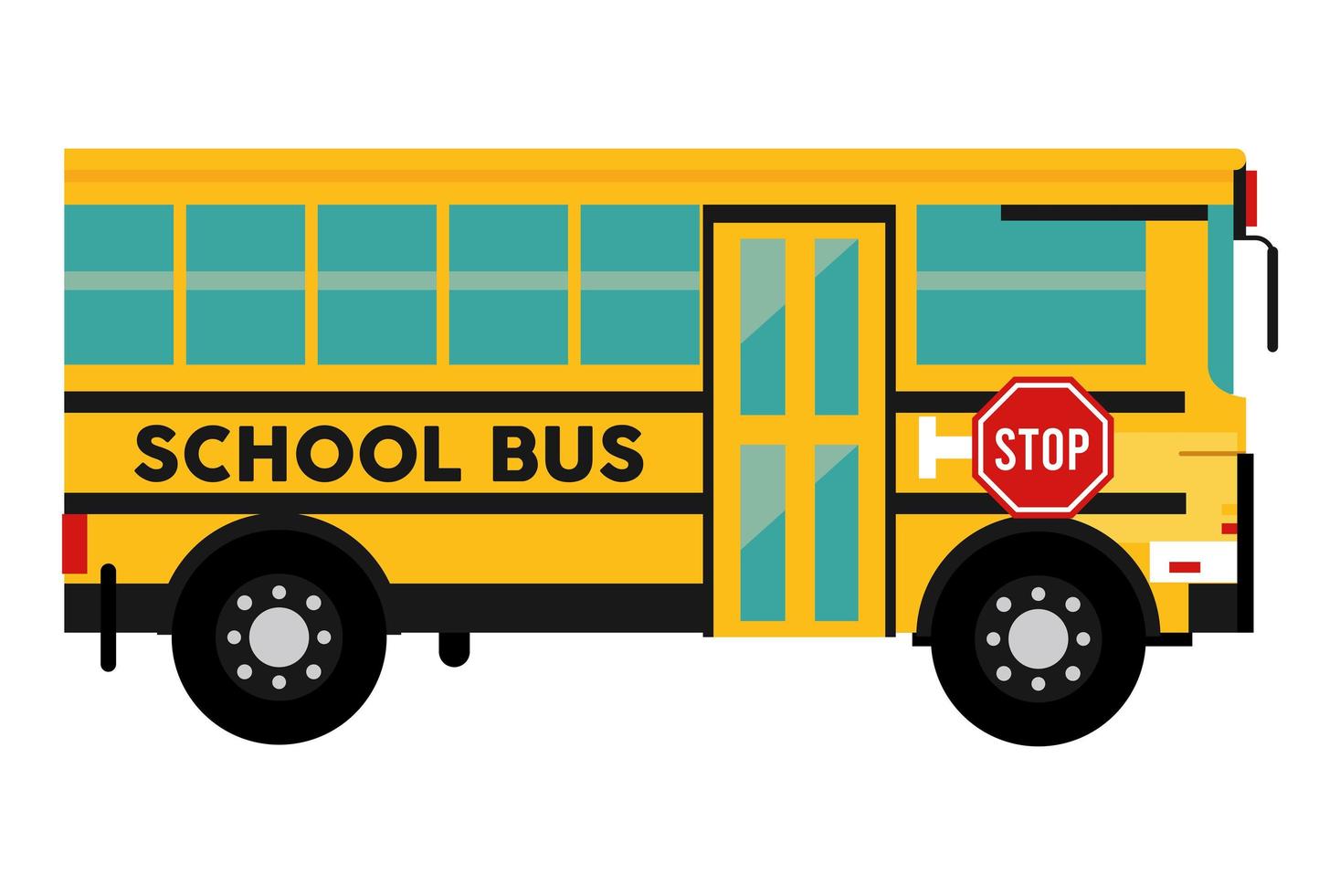 autobús escolar clásico vector