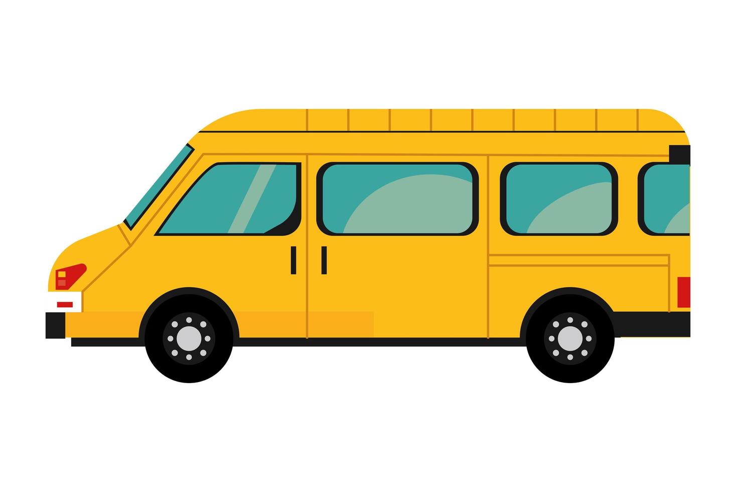 school bus van vector