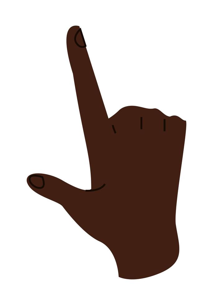 afro hand indexing vector