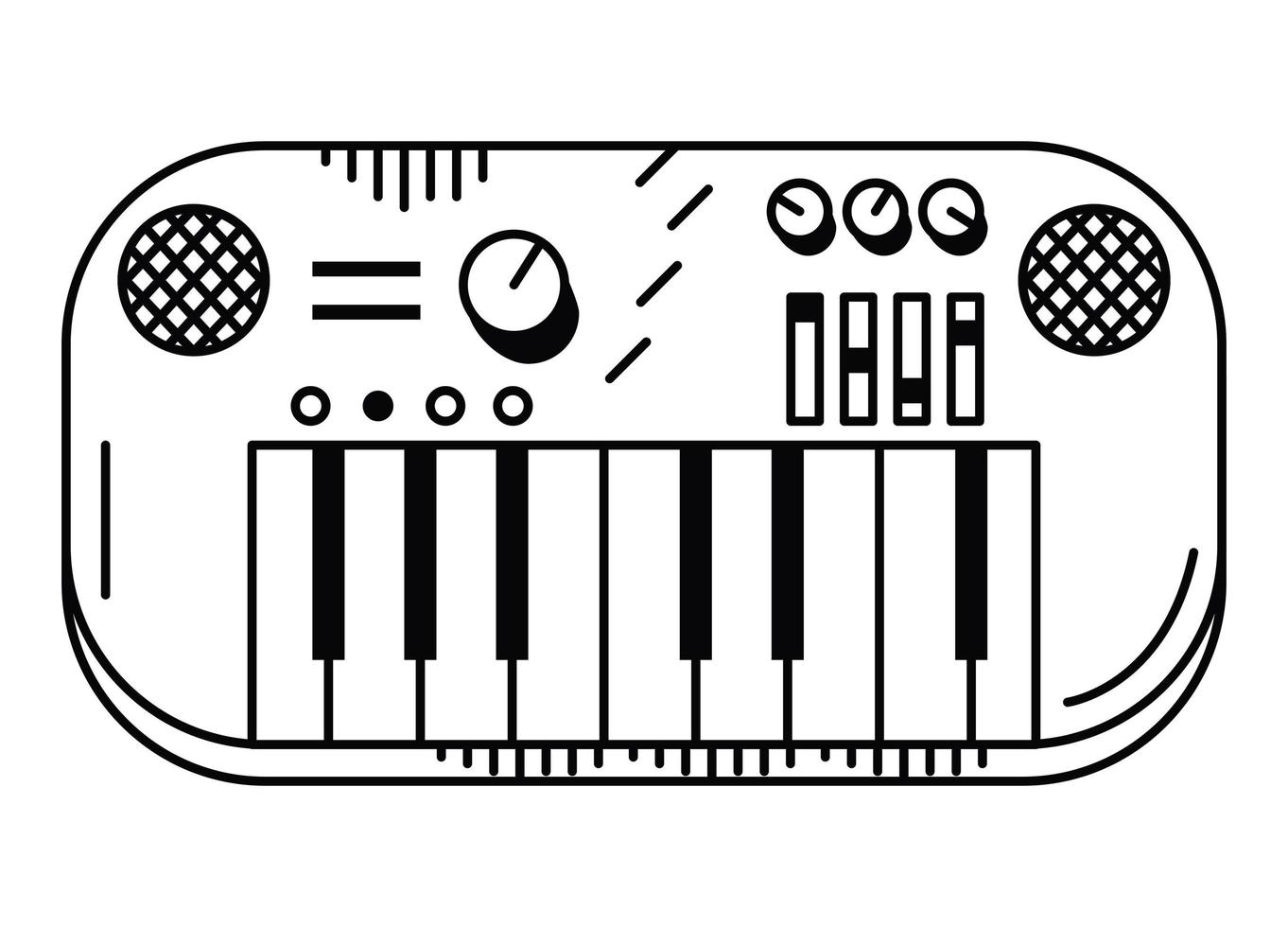 instrumento musical sintetizador vector