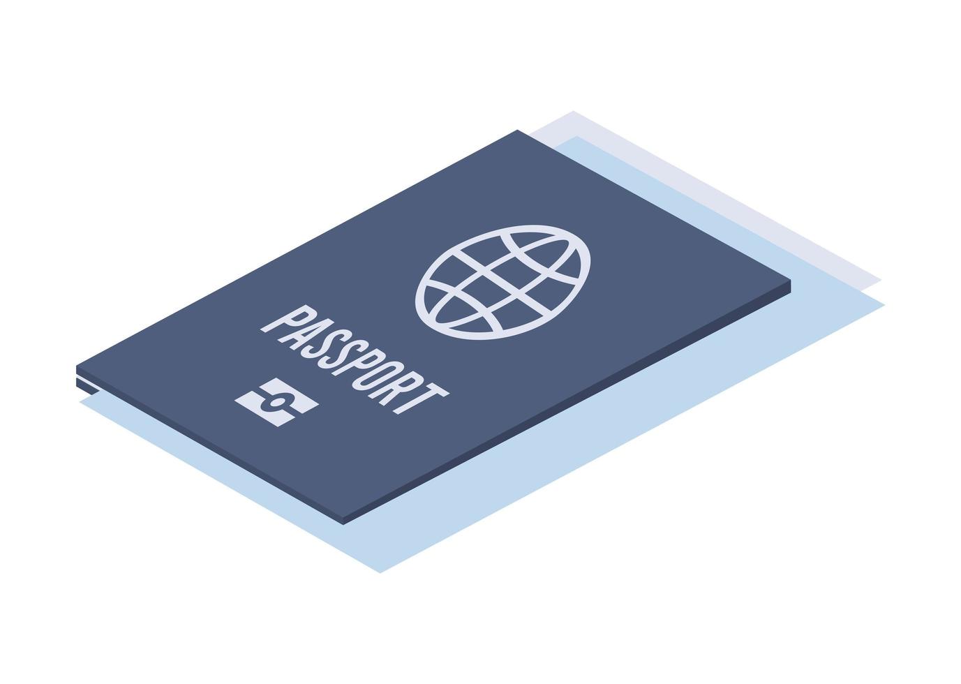 passport document icon vector