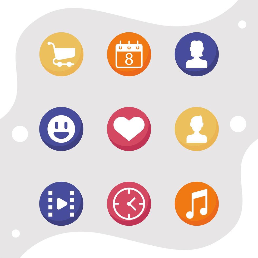 social network icons vector