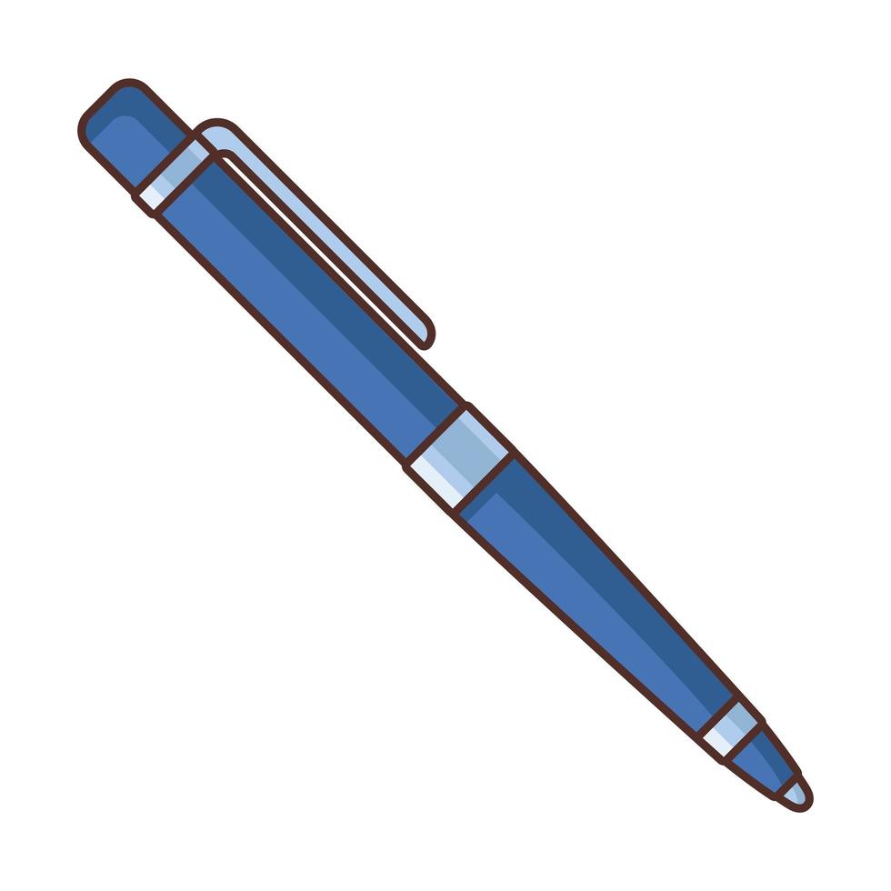lápiz azul vector