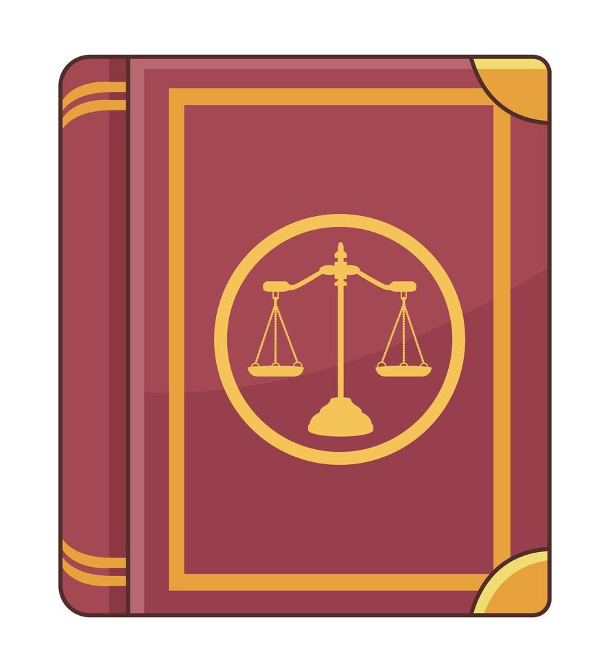 justice book with balance vector