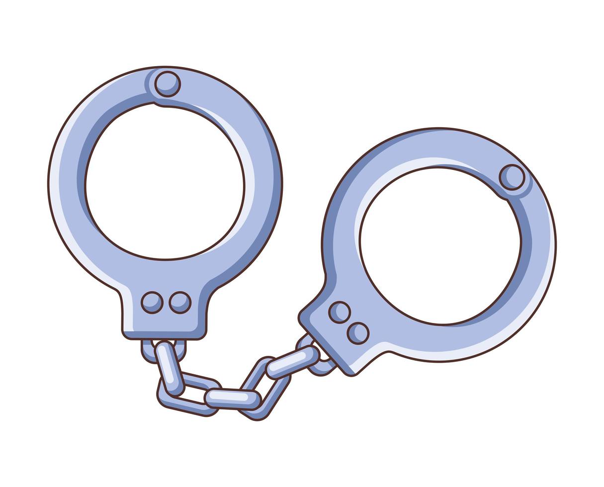 police handcuffs tool vector