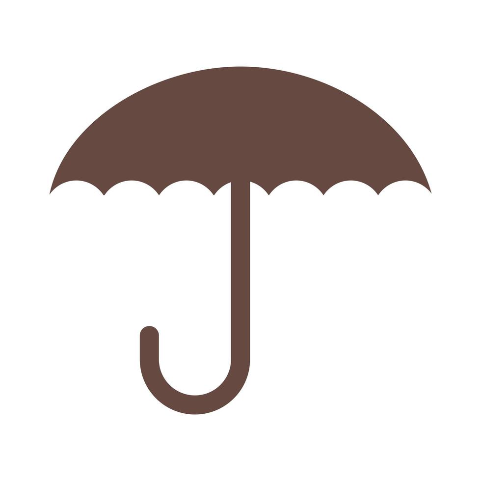 umbrella silhouette symbol vector