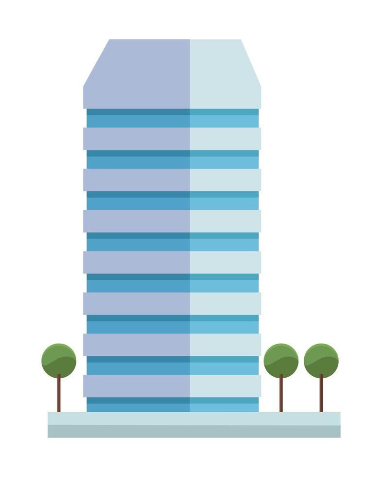 front city building vector