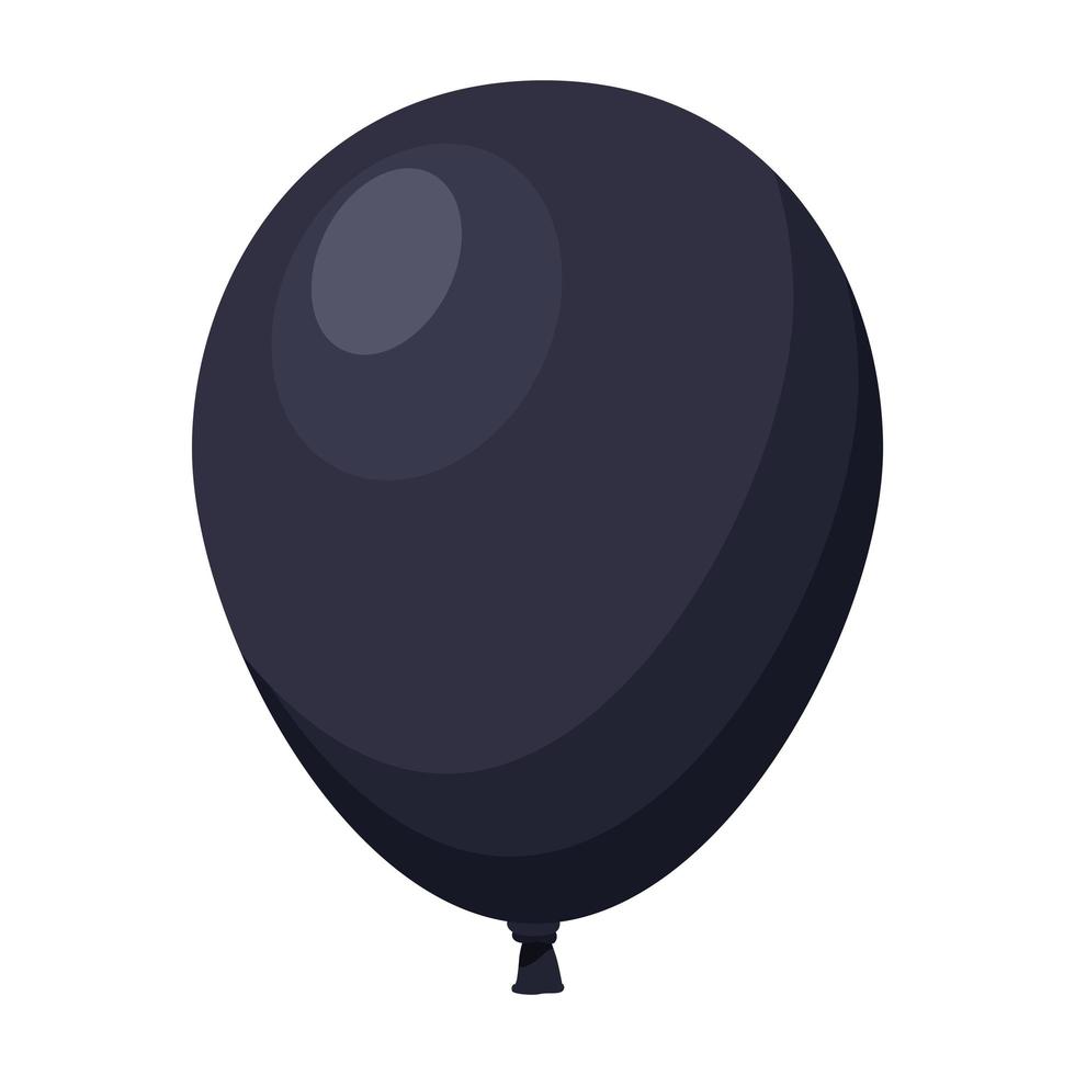 black balloon helium vector