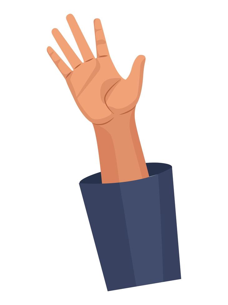 graduated hand up vector