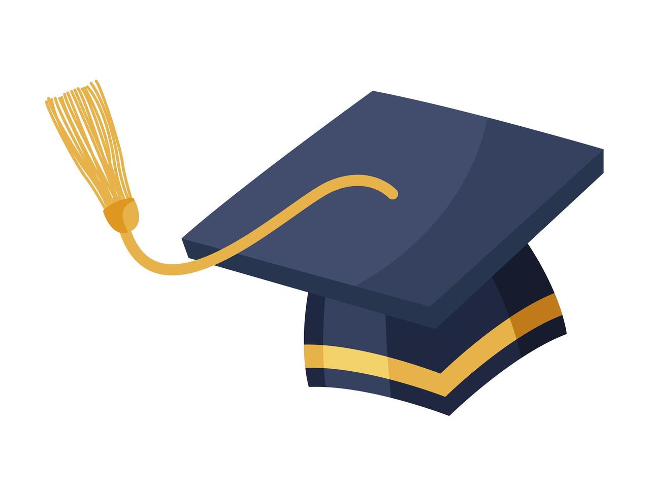 graduation hat accessory vector