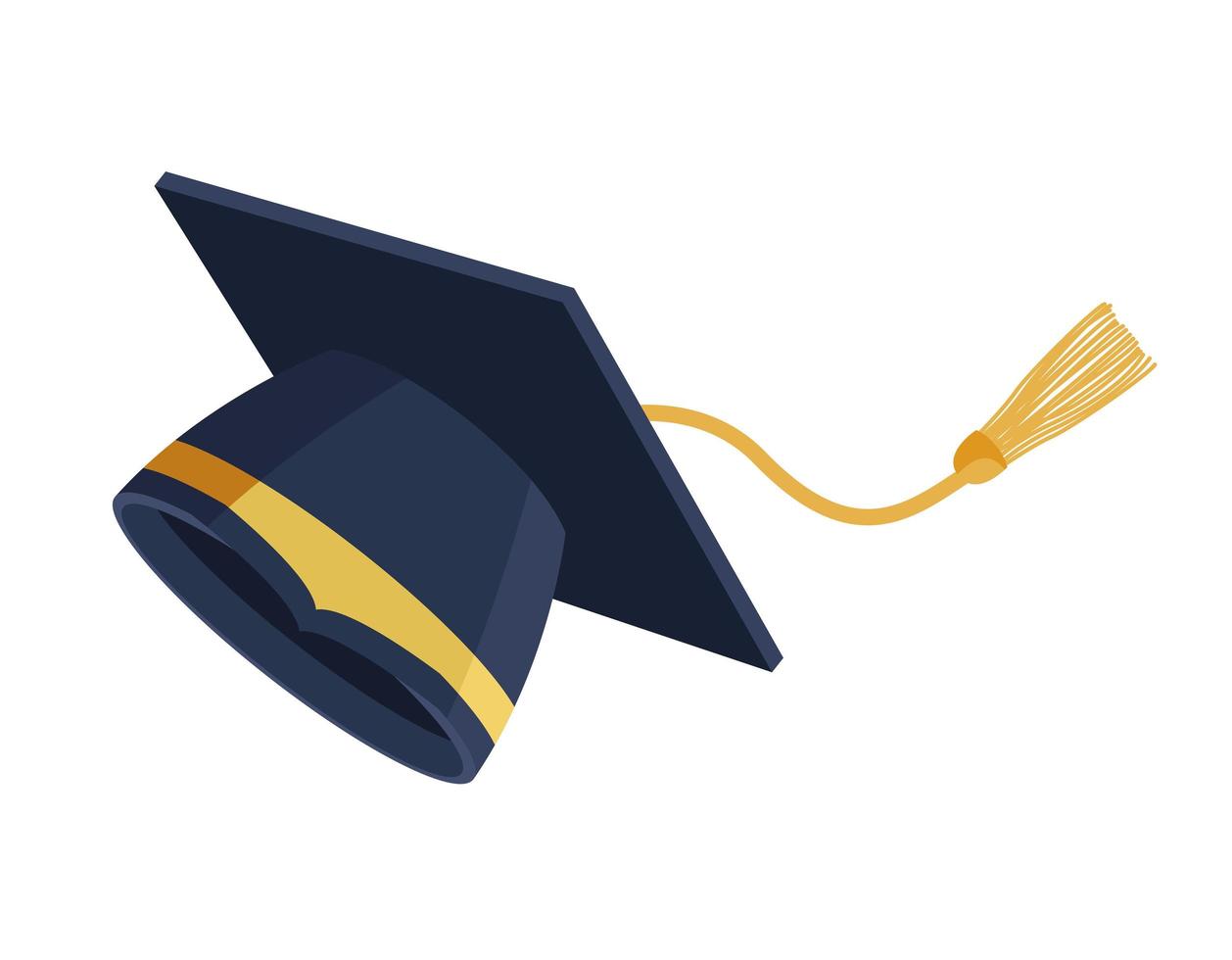 hat graduation accessory vector