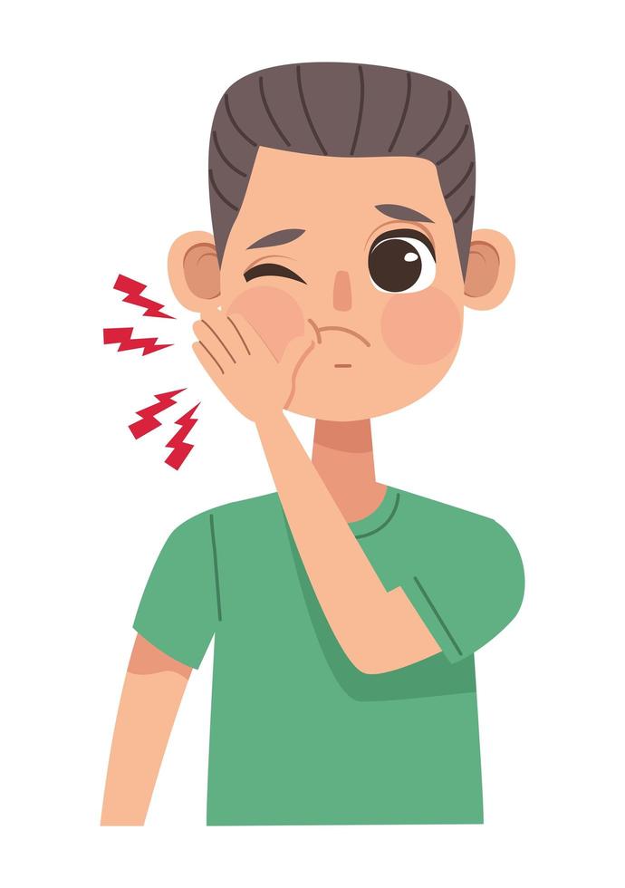 man with toothache vector