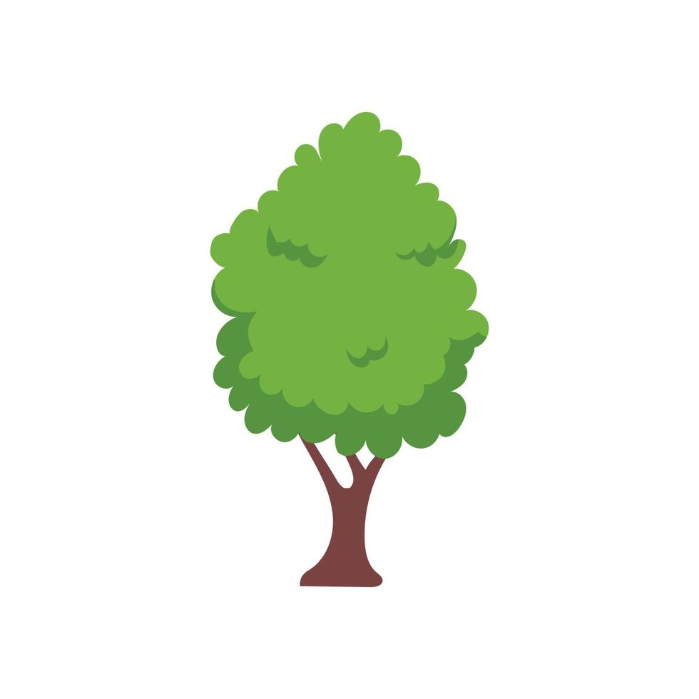 Vector green tree element. fertile forest for decoration