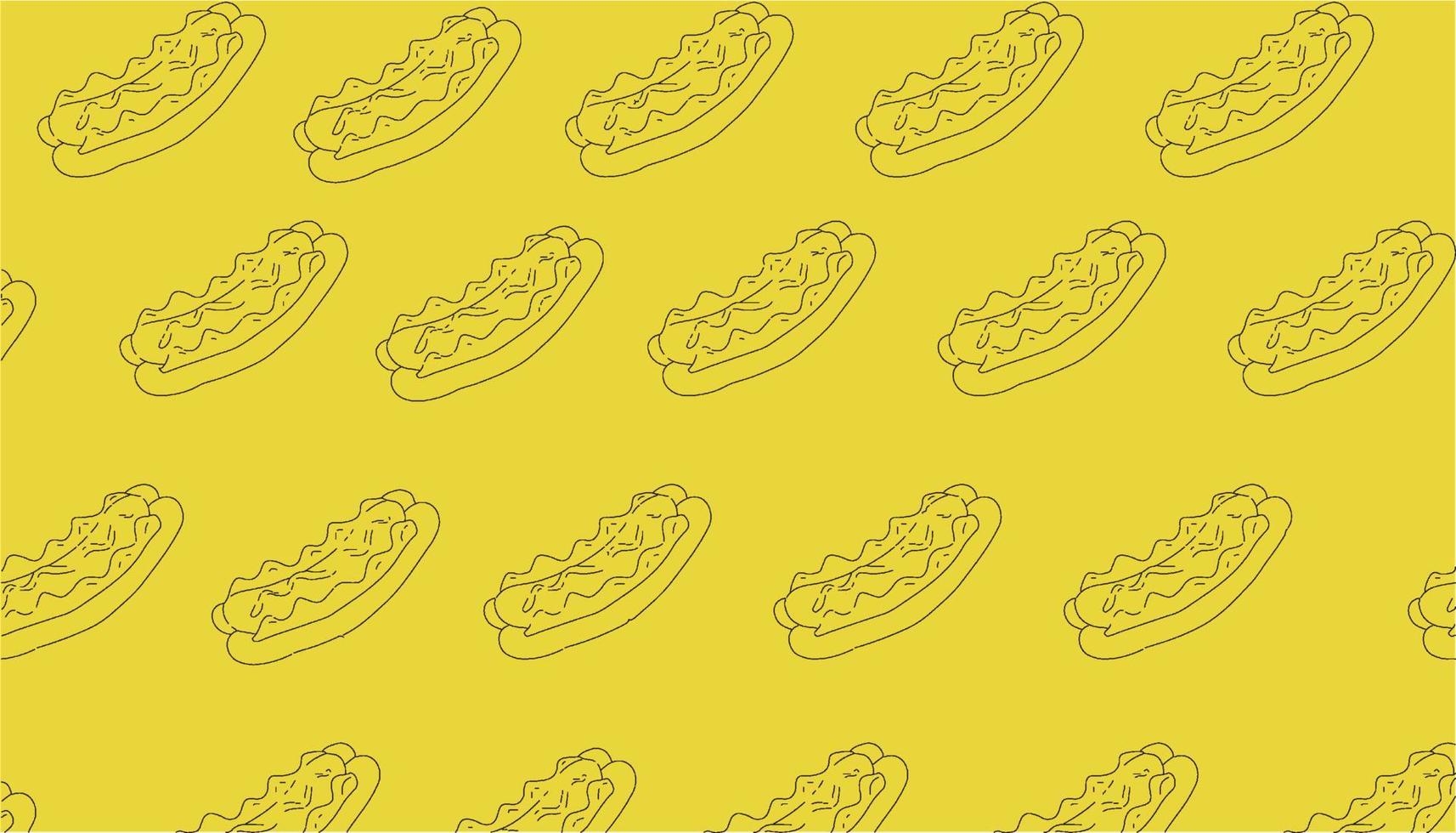 Simple Seamless fast food background illustration vector