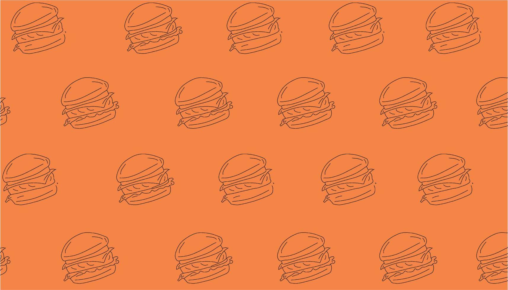 Simple Seamless fast food background illustration vector