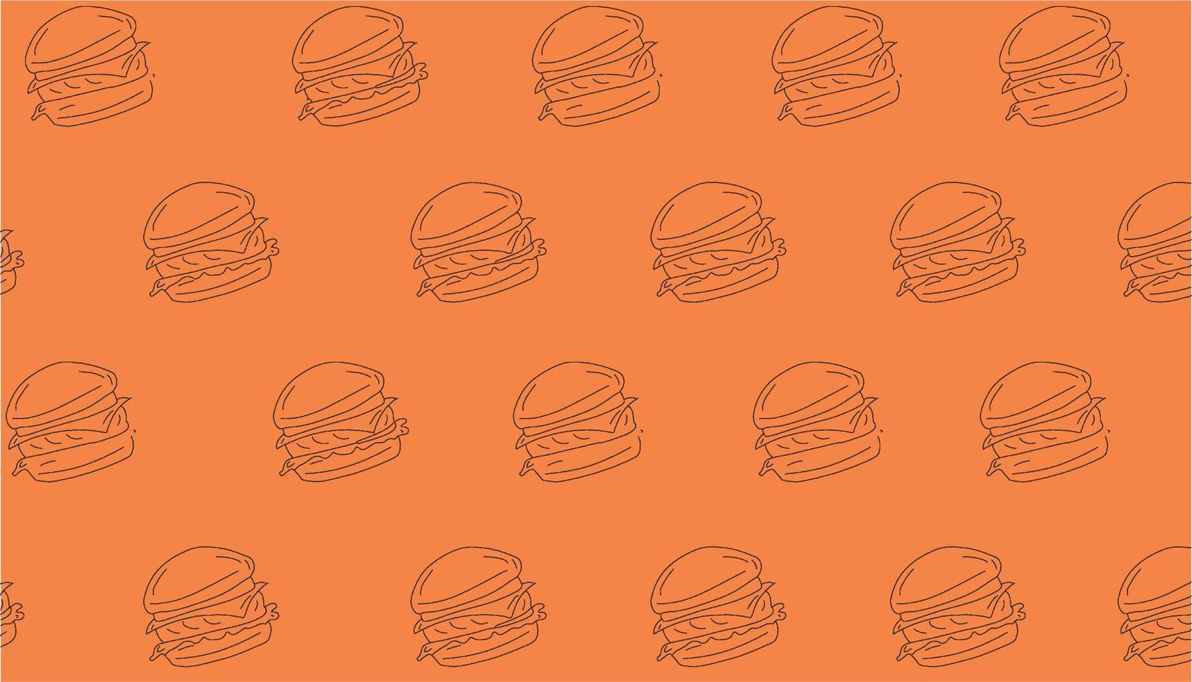 Ilustración de fondo de comida rápida sin costuras simple vector