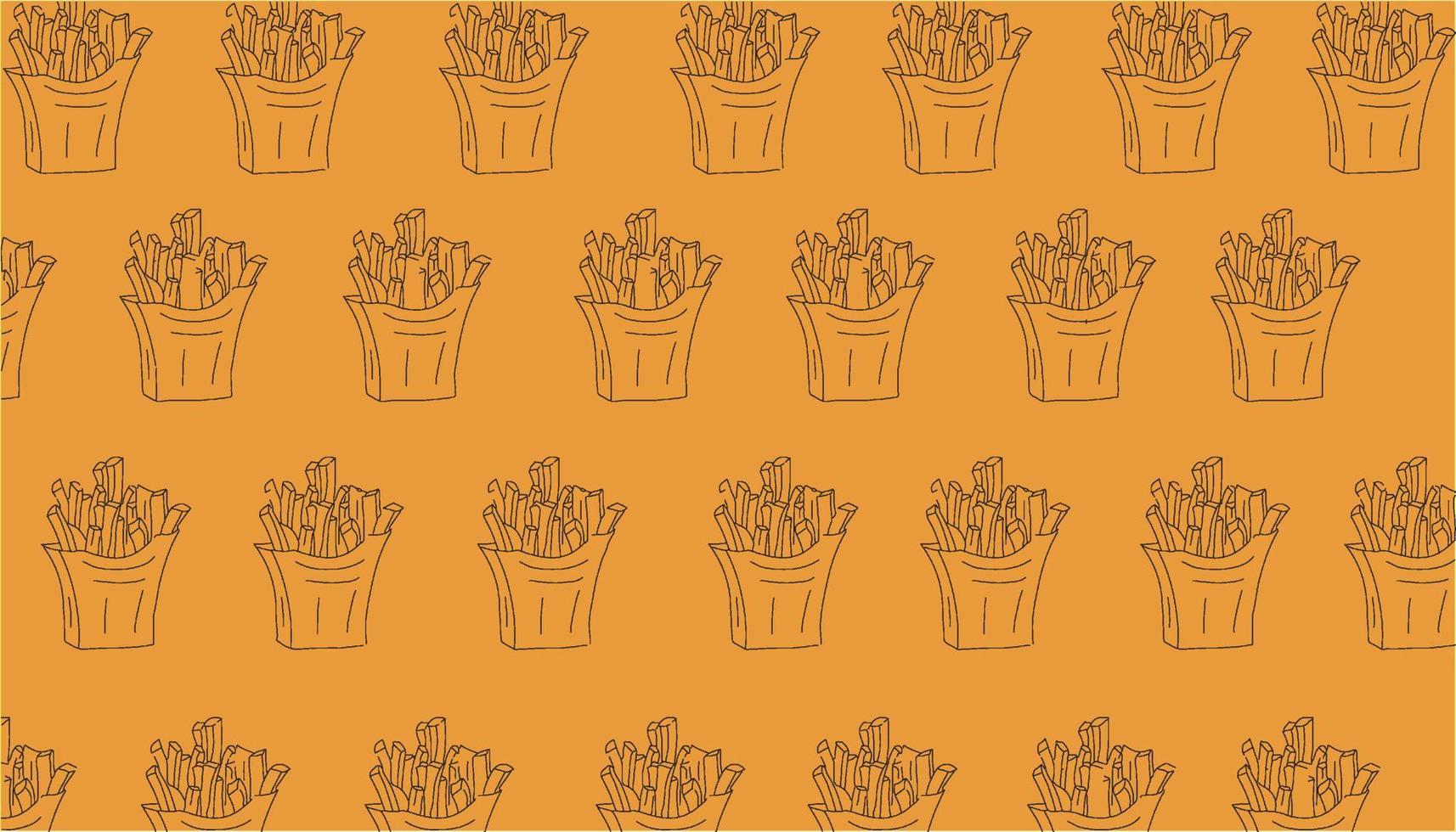 Simple Seamless fast food background illustration vector