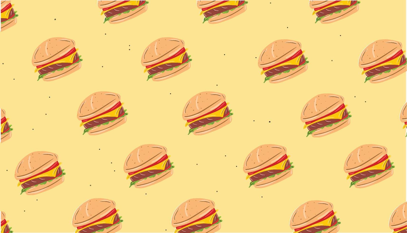 Ilustración de fondo de comida rápida sin costuras simple vector