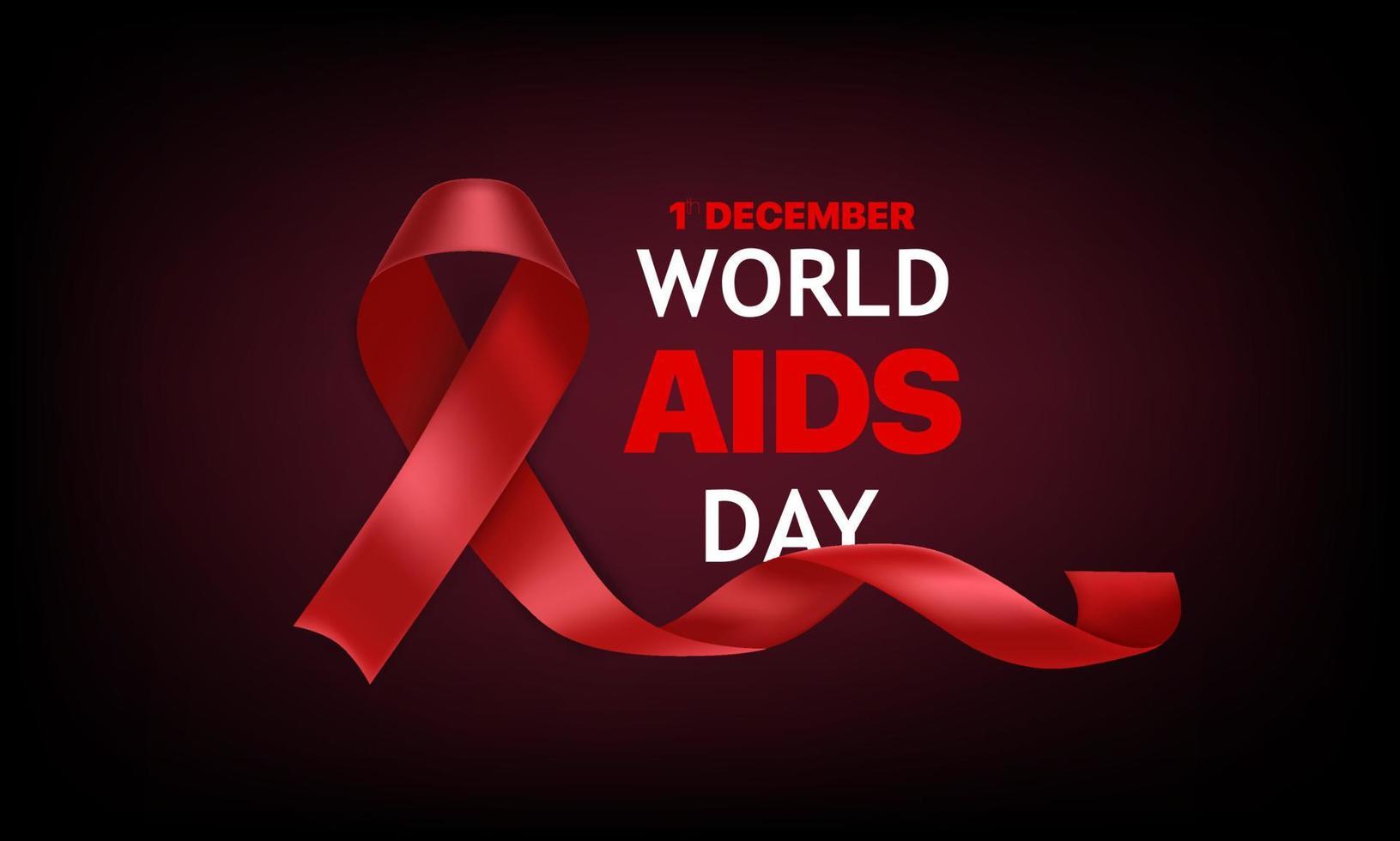 World aids awareness day vector banner