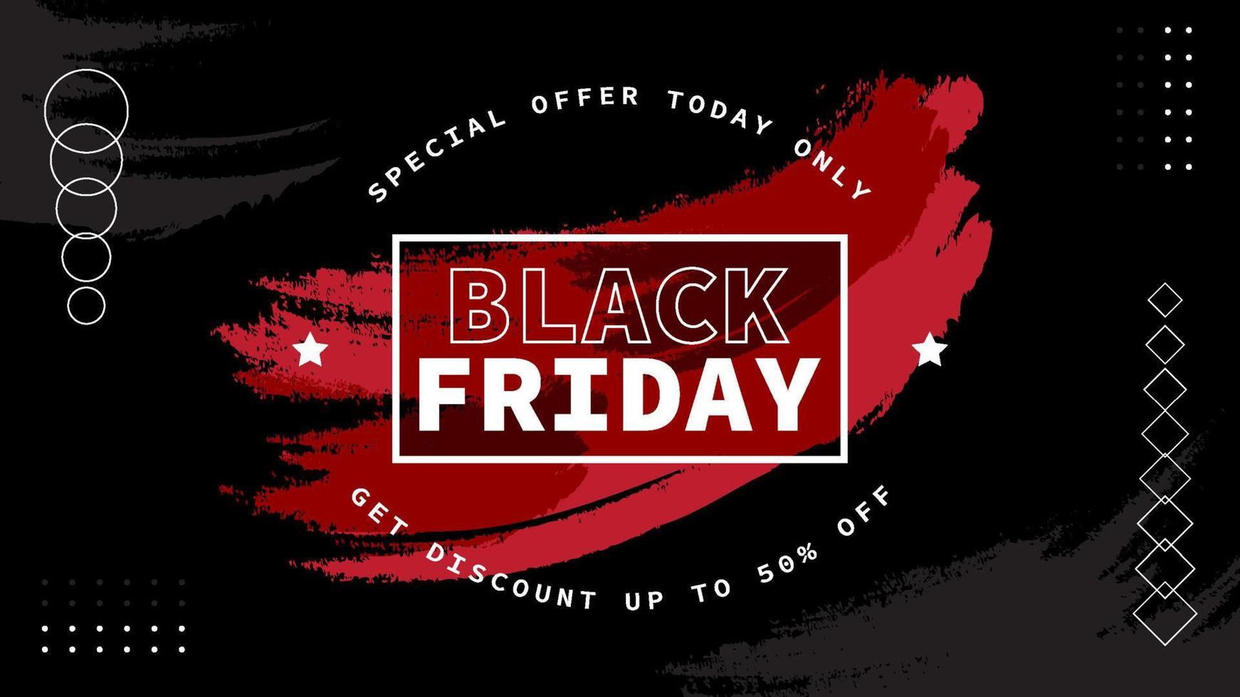 Sales promotion banner vector for black friday sale