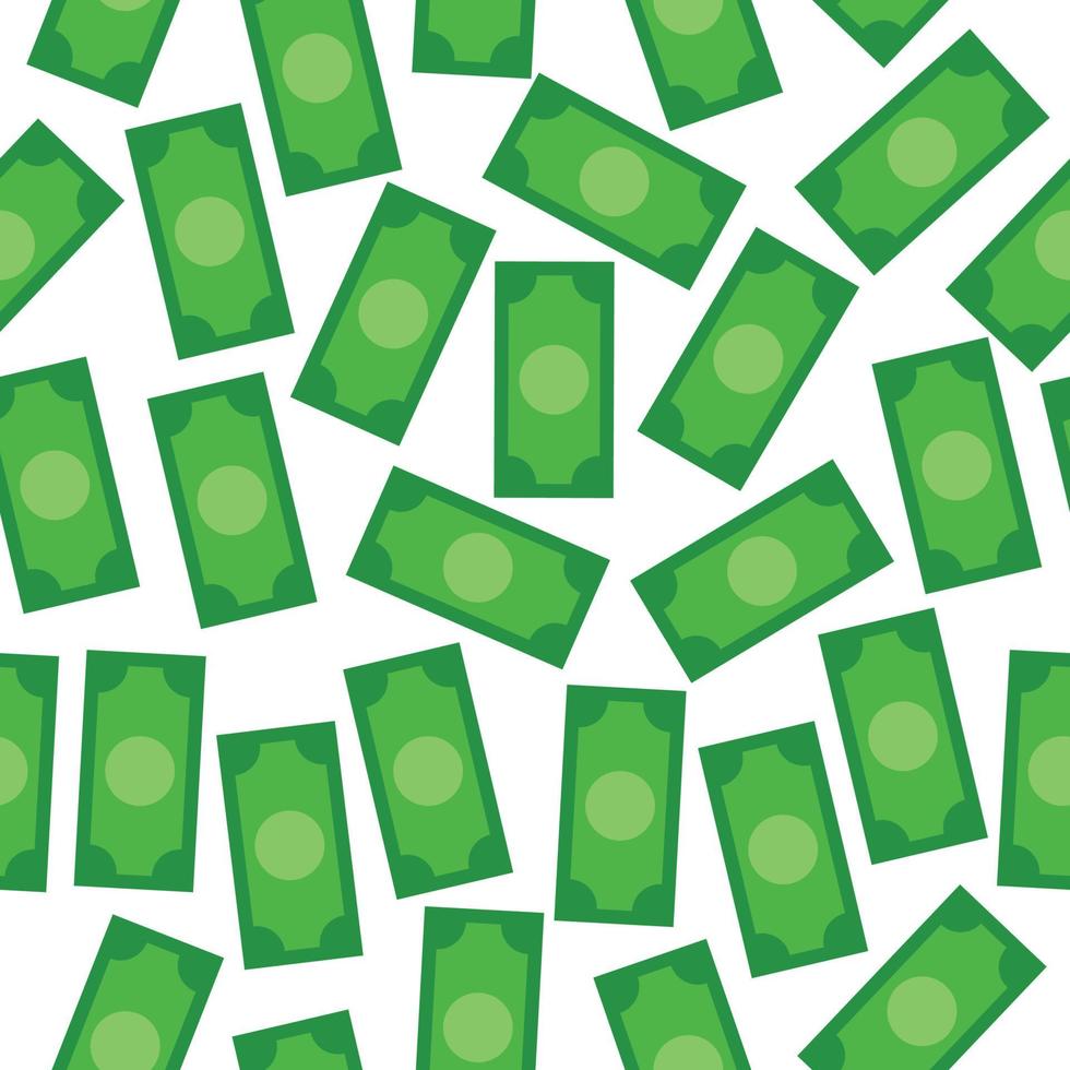 Cartoon Money Seamless Background Pattern vector