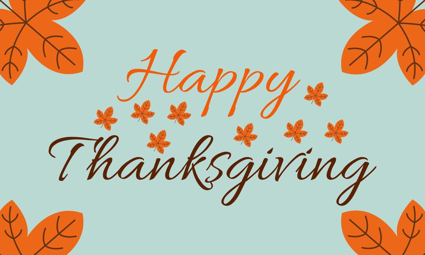 Thanksgiving Leaf Background Illustration Simple vector