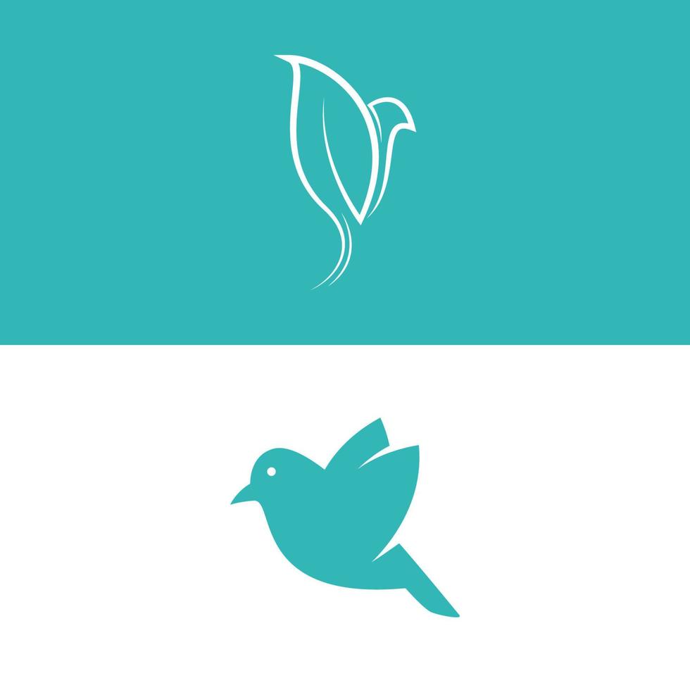 Bird simple logo design template vector