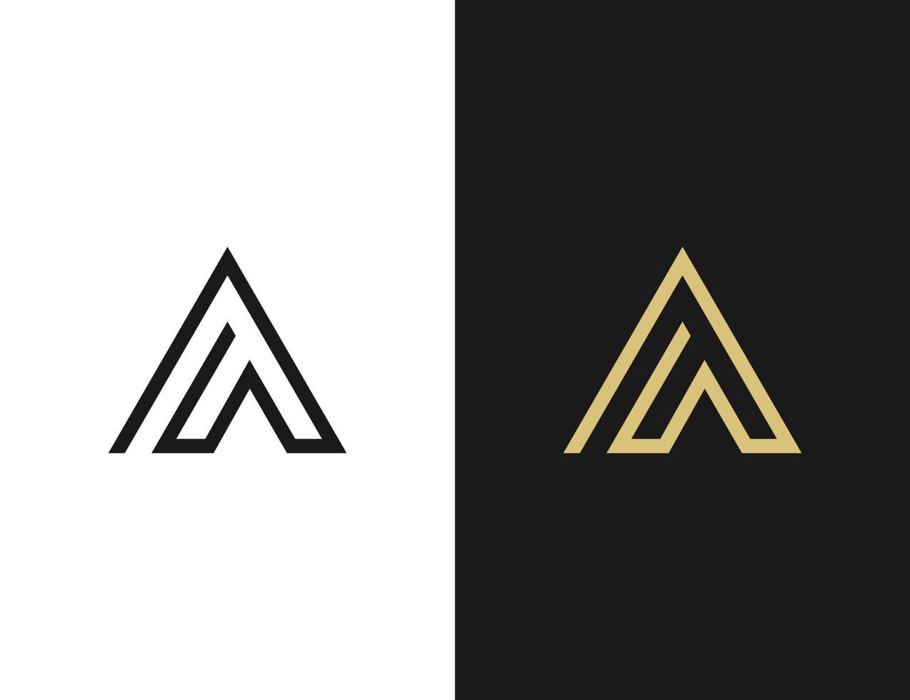 initial A letter logo design concept vector