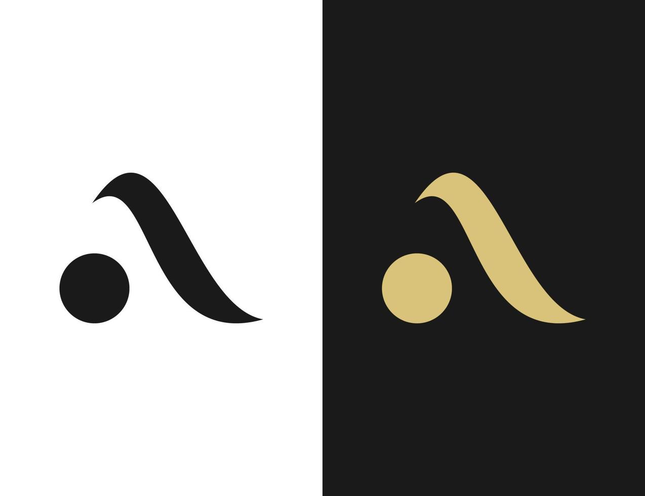 inicial un concepto de diseño de logotipo de letra vector