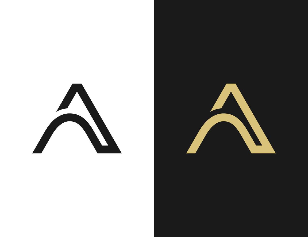 initial A letter logo design concept vector
