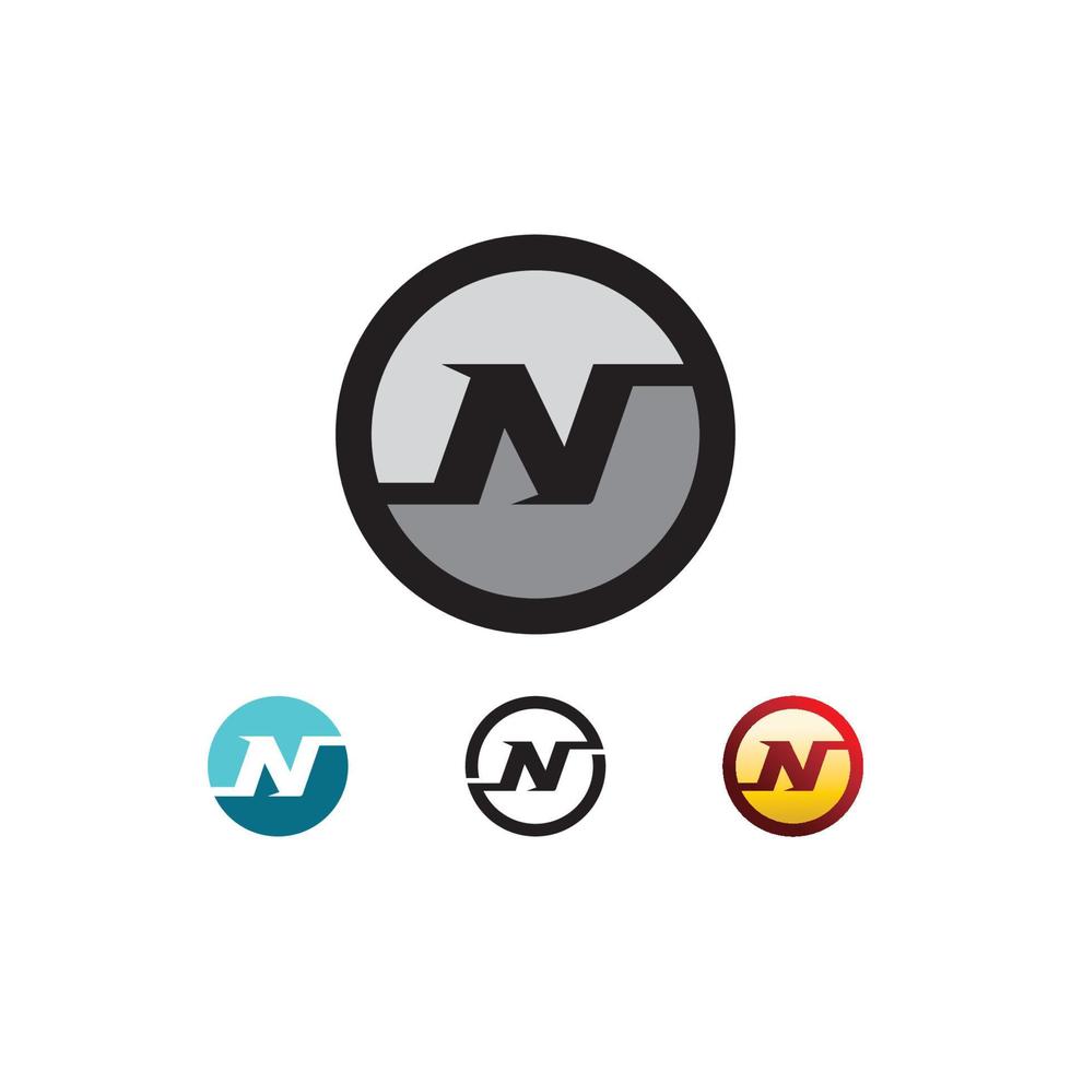 n logo fuente y letra logotipo de la empresa empresa y letra inicial n vector de diseño y letra para logotipo